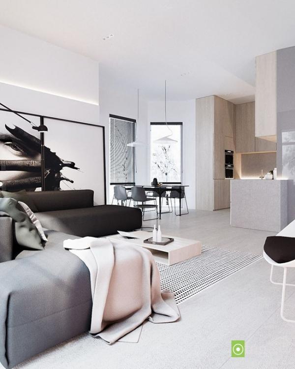 طراحی داخلی آپارتمان شیک 180 متری مناسب خانواده چهار نفره