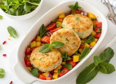 طرز تهیه کتلت مرغ در فر ، کتلت سالم و خوشمزه